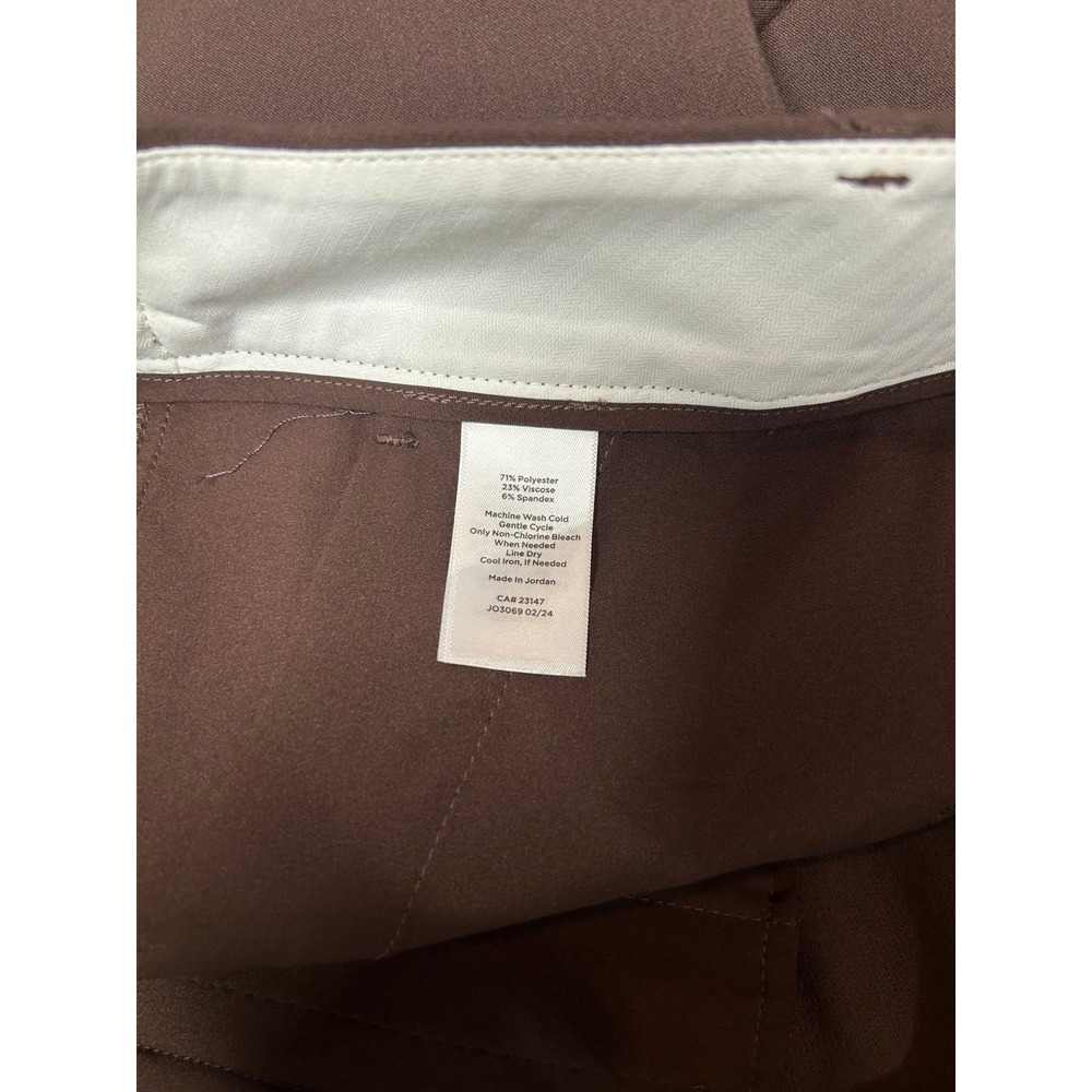 Talbots Hampshire Ankle Pants‎ Brown Slim Straight Career Trousers Size 14 - Picture 5 of 5